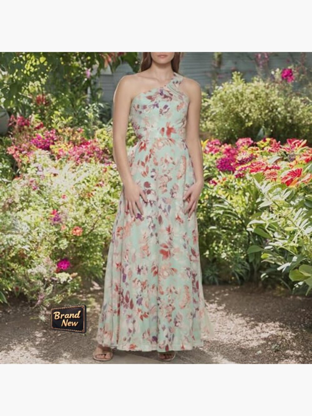Elegant Guest of Wedding Gown Sleeveless Asymmetrical One Shoulder Chiffon - Picture 5 of 5